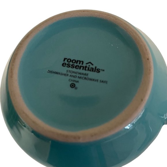 Room Essentials Mug Cup Stoneware Blue Coffee Tea Cocoa 4" x 4" - Picture 5 of 7
